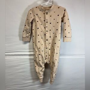 Rylee + Cru Heart Print Romper in Antique Size 18-24 Months
